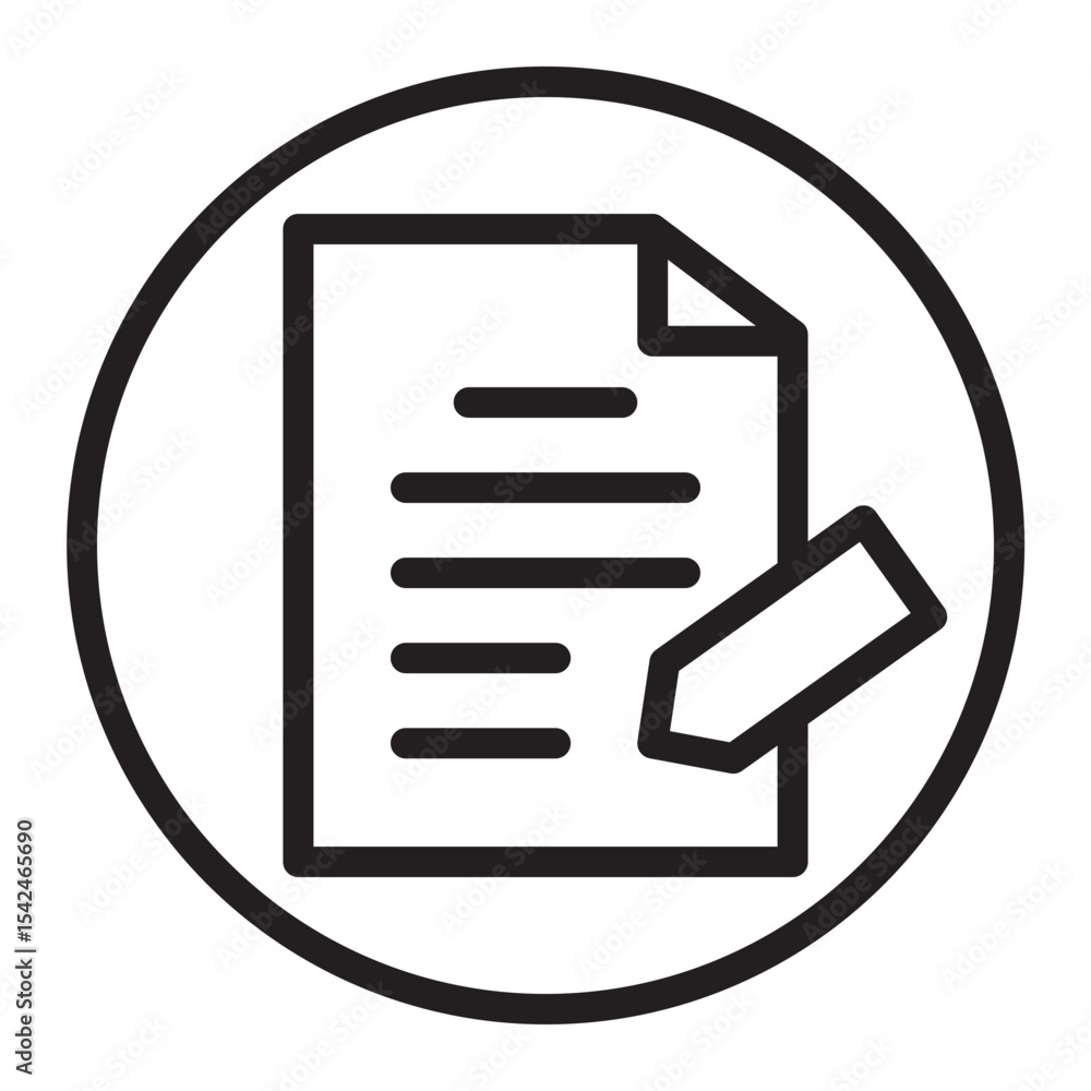 Document Vector Line Icon Design Document Vector Line Icon Design