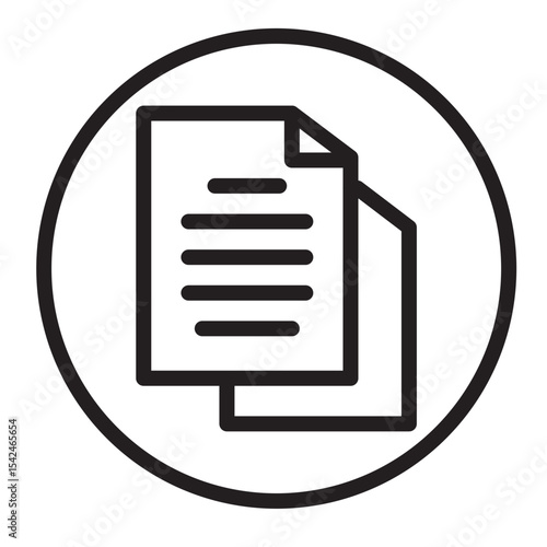Copy Vector Line Icon Design