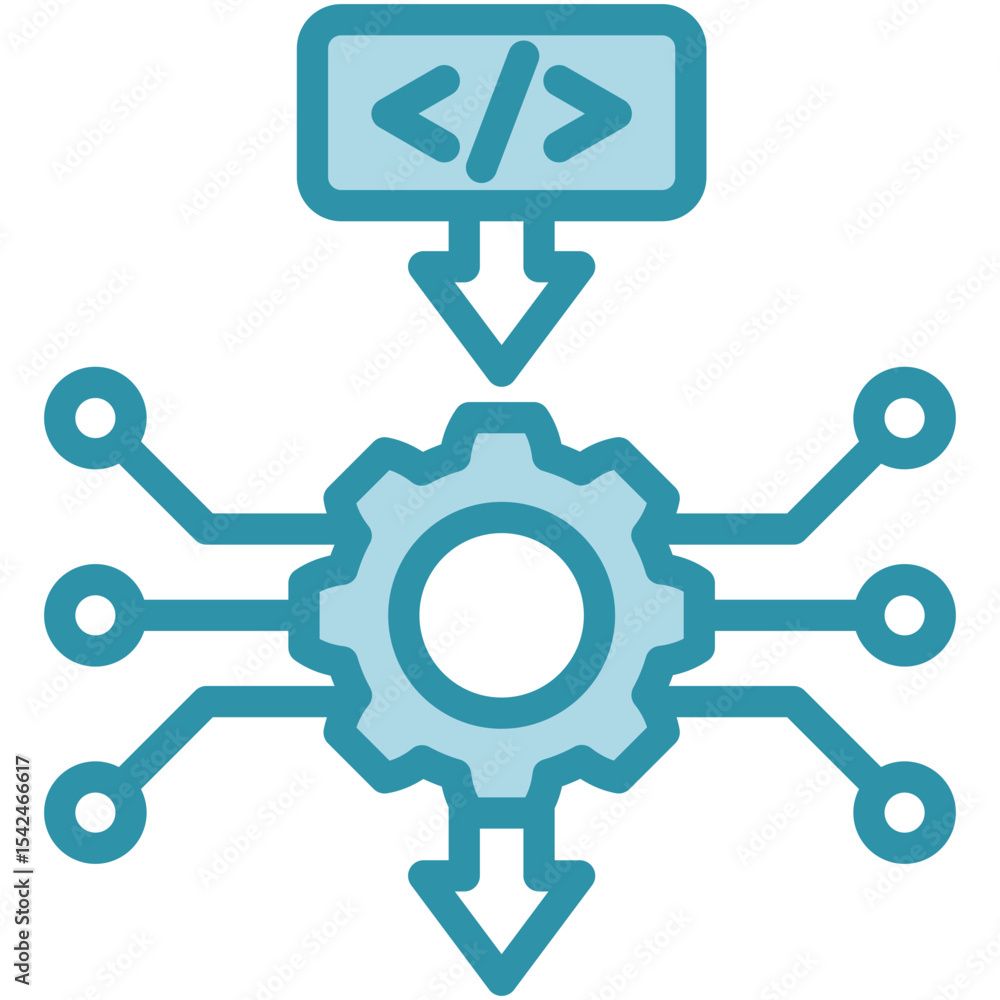 Inference mini illustration dual tone blue color icon, use for machine learning, education, technology industry, UI, UX kit, app and web development, digital or print. Inference mini illustration dual tone blue color icon, use for machine learning, education, technology industry, UI, UX kit, app and web development, digital or print.