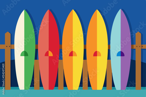 surfboards on the beach