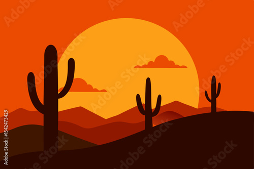 desert landscape with cactus