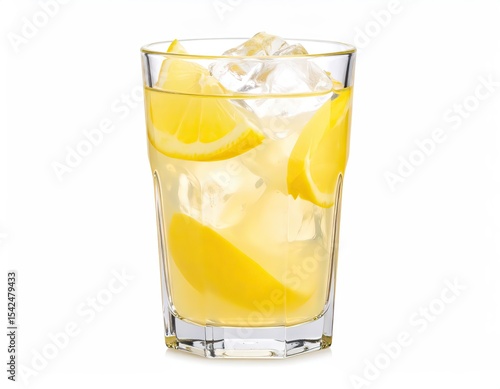 Wallpaper Mural Lemonade in a Glass with Ice and Lemon Slices Torontodigital.ca