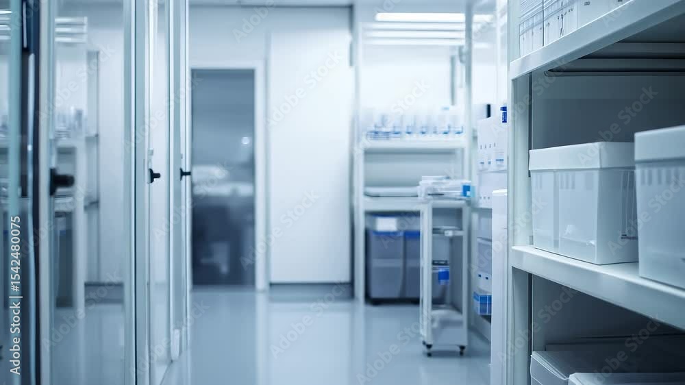 Inside View of Modern Pharmaceutical Laboratory Clean Area Inside View of Modern Pharmaceutical Laboratory Clean Area