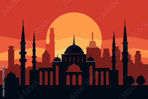 taj mahal in sunset