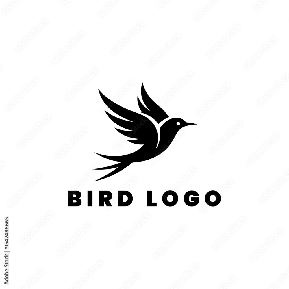 Obraz premium gold bird logo design for company