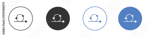 Agile icon collection for app in black and blue colors