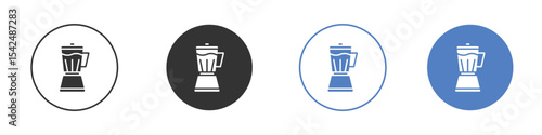 Blender icon collection for app in black and blue colors