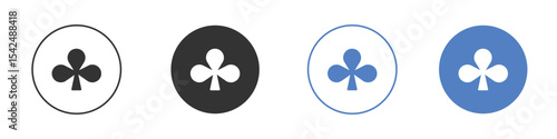 Club icon collection for app in black and blue colors