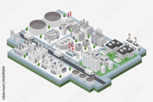 Water treatment plant clarifier supply isometric