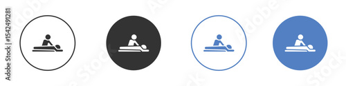 Massage icon collection for app in black and blue colors