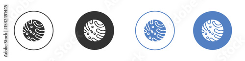 Mercury icon collection for app in black and blue colors