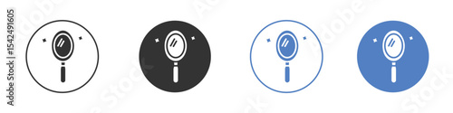 Mirror icon collection for app in black and blue colors