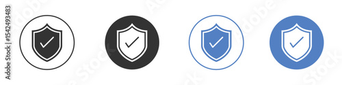 Safe icon collection for app in black and blue colors