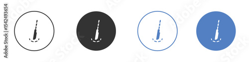 Scalpel icon collection for app in black and blue colors