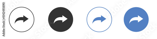 Share icon collection for app in black and blue colors