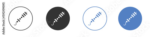Skewer icon collection for app in black and blue colors