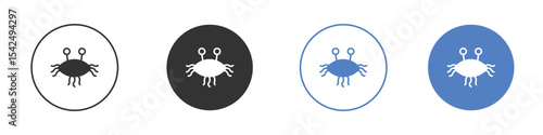 Spaghetti Monster Flying icon collection for app in black and blue colors