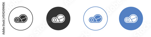 Steak icon collection for app in black and blue colors