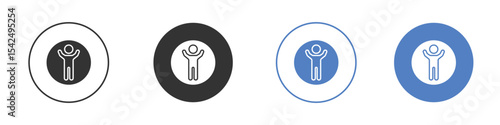 Universal access icon collection for app in black and blue colors
