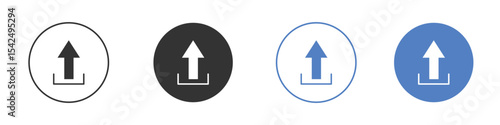 Free Download Upload arrow icon collection for app in black and blue colors - GFXLoad