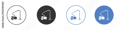 Vacuum cleaner icon collection for app in black and blue colors