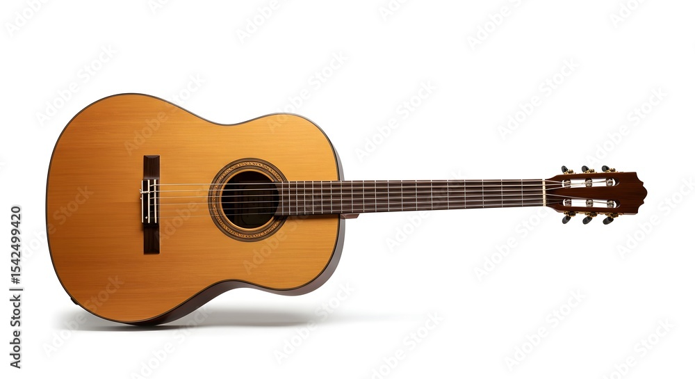 Obraz premium Acoustic Guitar with Rock Music Iconography – Celebrating the Culture, Symbols, and Artistic Legacy of Rock Through Strings, Sound, and Visual Expression