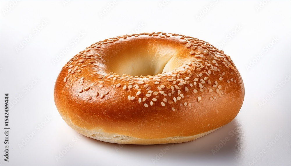 freshly baked bagel on white perfect circle of deliciousness for breakfast or snack freshly baked bagel on white perfect circle of deliciousness for breakfast or snack