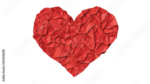 Wallpaper Mural red heart isolated on white background Torontodigital.ca