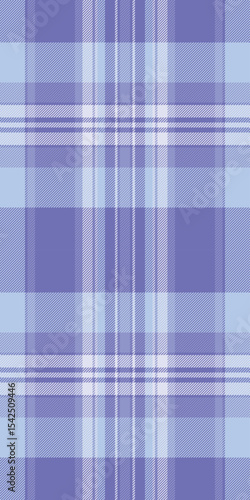 Size vector textile tartan, national plaid check texture. Net fabric background seamless pattern in light and indigo colors.