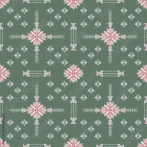 Floral pattern design, white isolate background