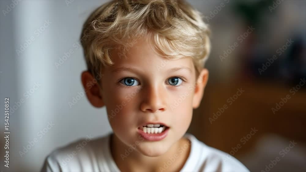 A handsome young boy with short, wavy blonde hair A handsome young boy with short, wavy blonde hair
