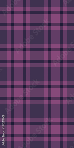 Silky texture plaid vector, nostalgia tartan check seamless. Japan pattern fabric background textile in purple and dark colors.