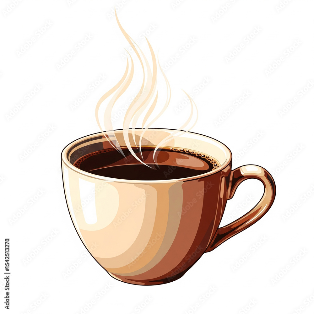 Obraz premium Isolated coffee cup on white background