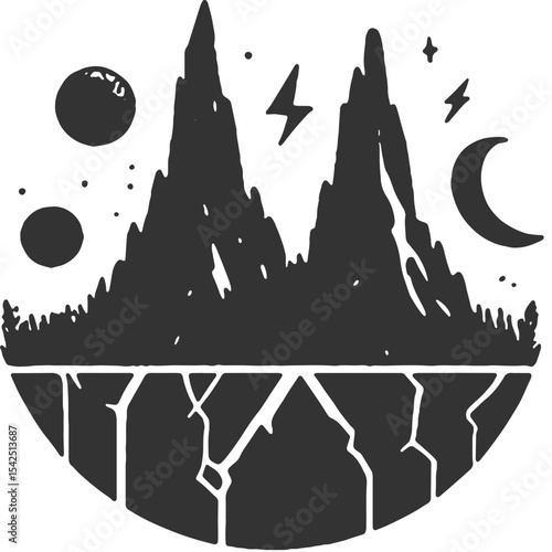 New World for the Few Vintage Illustration Vector