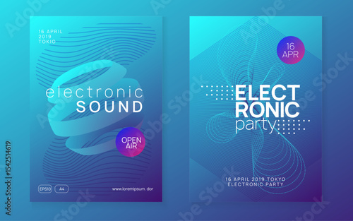 Dj Design. Music Event. Violet Edm Poster. Nightclub Beat Invitation. Pink Fest Banner. Trance Vector. Discotheque Festival Element. Blue Dj Design