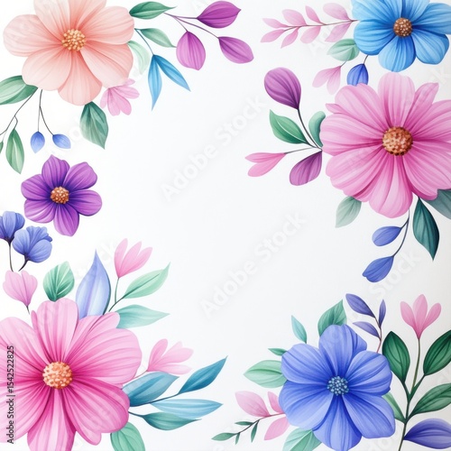 Colorful Floral Arrangement with Vibrant Flowers and Green Leaves