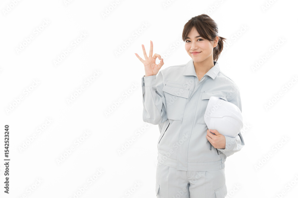 若い女性 作業着 OK
若い女性 作業着 OK