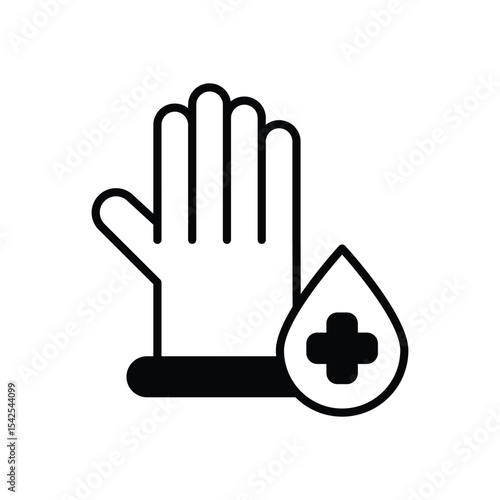 Styrilized Gloves icon vector