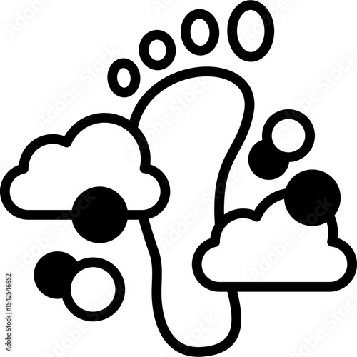 Carbon Footprint mixed icon
