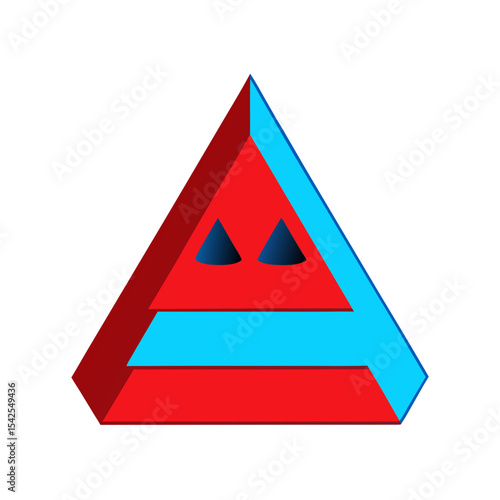 Anaglyph 3D Effect Composition with Offset Layers
