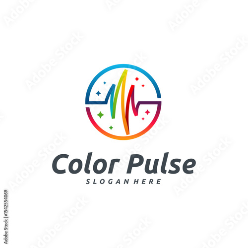 Free Download Colorful  design featuring a pulse graphic. - GFXLoad