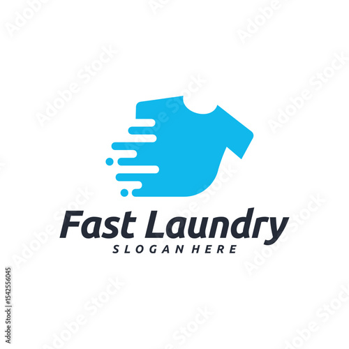 Modern  design for a fast laundry service.