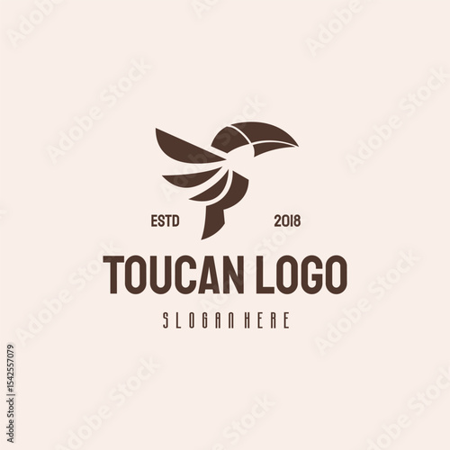 Stylized toucan  design.