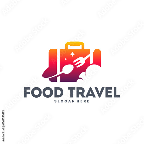 Colorful  design for a food travel .
