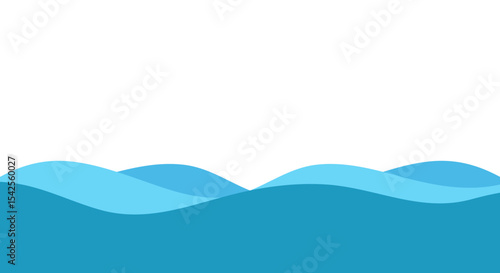 A layered water wave background with shades of blue. Ideal for presentations.