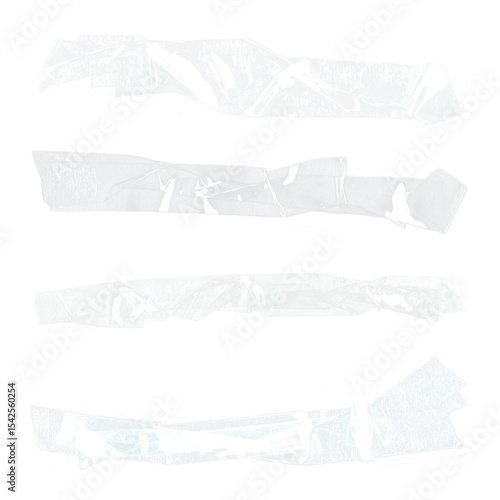 Transparent plastic tapes overlay set