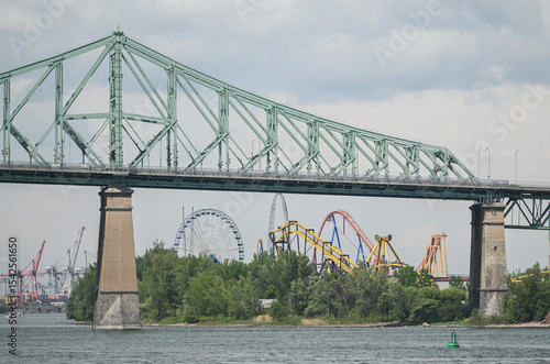 The Jacques Cartier Bridge spans the St. Lawerence River