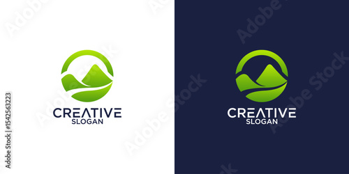 mountains or hills logo vector design