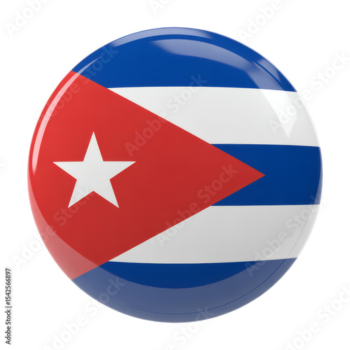 Glossy Round Cuban Flag Pin Badge Button Design, Patriotism Symbol Free Download Glossy Round Cuban Flag Pin Badge Button Design, Patriotism Symbol - GFXLoad