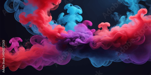 Vibrant purple and blue jellyfish patterns drift gracefully through the smoky underwater light, creating an artistic sea nature background
